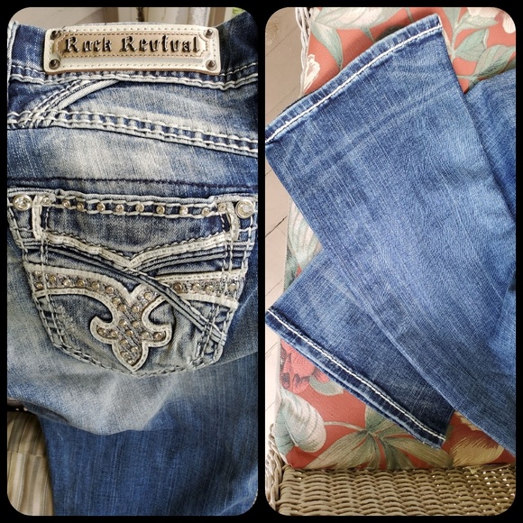 🆕️ Rock Revival PRISCILLA boot cut Jeans - Picture 7 of 8